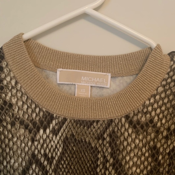 MICHAEL KORS Snake Print Sweater Dress - Picture 4 of 6